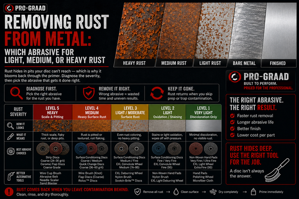 Removing Rust from Metal: Which Abrasive for Light, Medium, or Heavy Rust