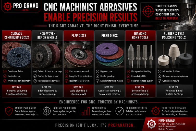 CNC Machinist Abrasives Enable Precision Results