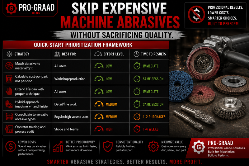 Skip Expensive Machine Abrasives Without Sacrificing Quality