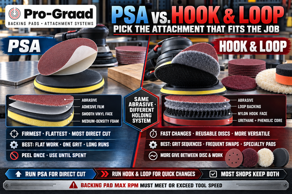 PSA vs. Hook & Loop Sanding Discs: Pick the Attachment That Fits the Job