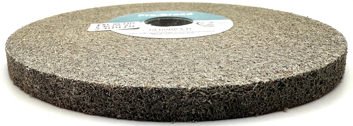 Pro-Graad EXL Deburring Wheel - 6" x 3/8" x 1" 9S Fine Grit - Silicon Carbide - Metal Deburring, Finishing and Polishing Wheel - Convolute - 92873 - (1 Pack)