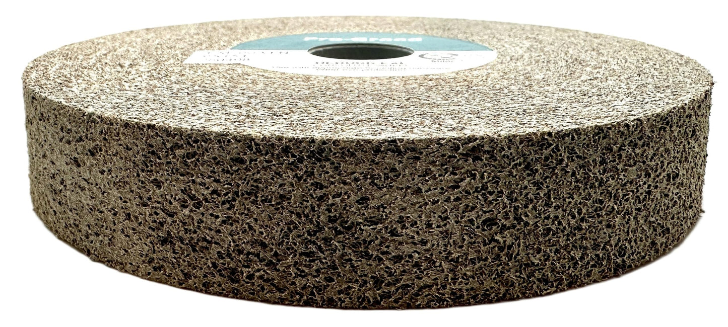 Pro-Graad EXL Deburring Wheel - 6" x 1" x 1" 9S Very Fine (400) Grit - Silicon Carbide - Metal Deburring, Finishing and Polishing Wheel - Convolute - (1 Pack)