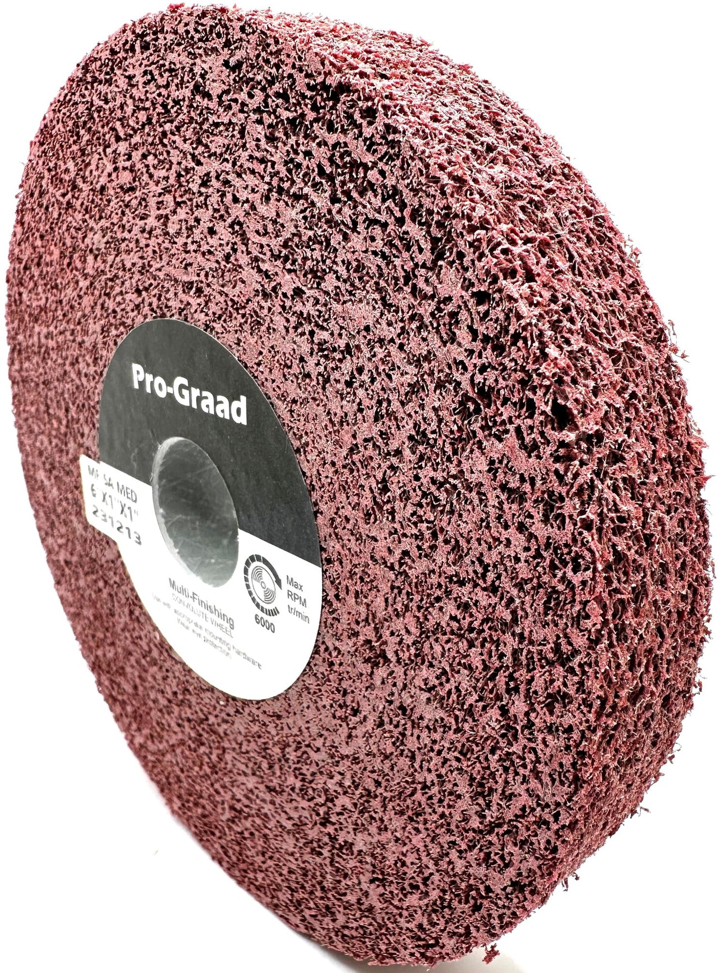 Pro-Graad Metal Finishing Wheel – Aluminum Oxide – Maroon Metal Finish Convolute Wheel – for #3 & #4, Brush, Satin and Mill Finishes – Pack of 1