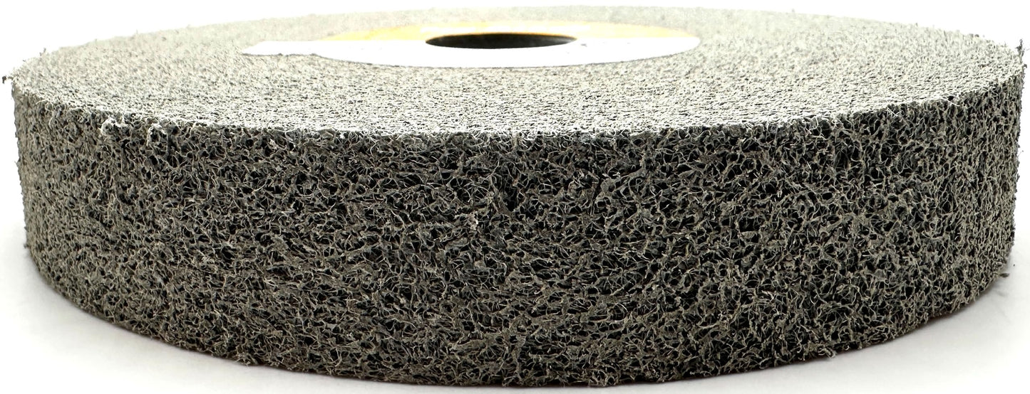 Pro-Graad Light Deburring Wheel - 6" x 1" x 1" 7S Fine Grit - Silicon Carbide – Light Deburring, Finishing and Polishing Wheel – 01661 - Convolute - (1 Pack)