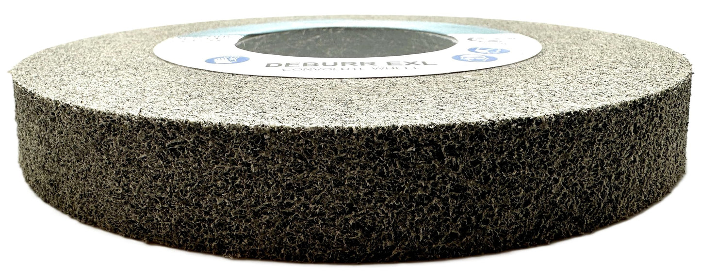 Pro-Graad EXL Deburring Wheel - 8" x 1" x 3" 8S Medium Grit - Silicon Carbide - Metal Deburring, Finishing and Polishing Wheel - Convolute - 18279 - (1 Pack)