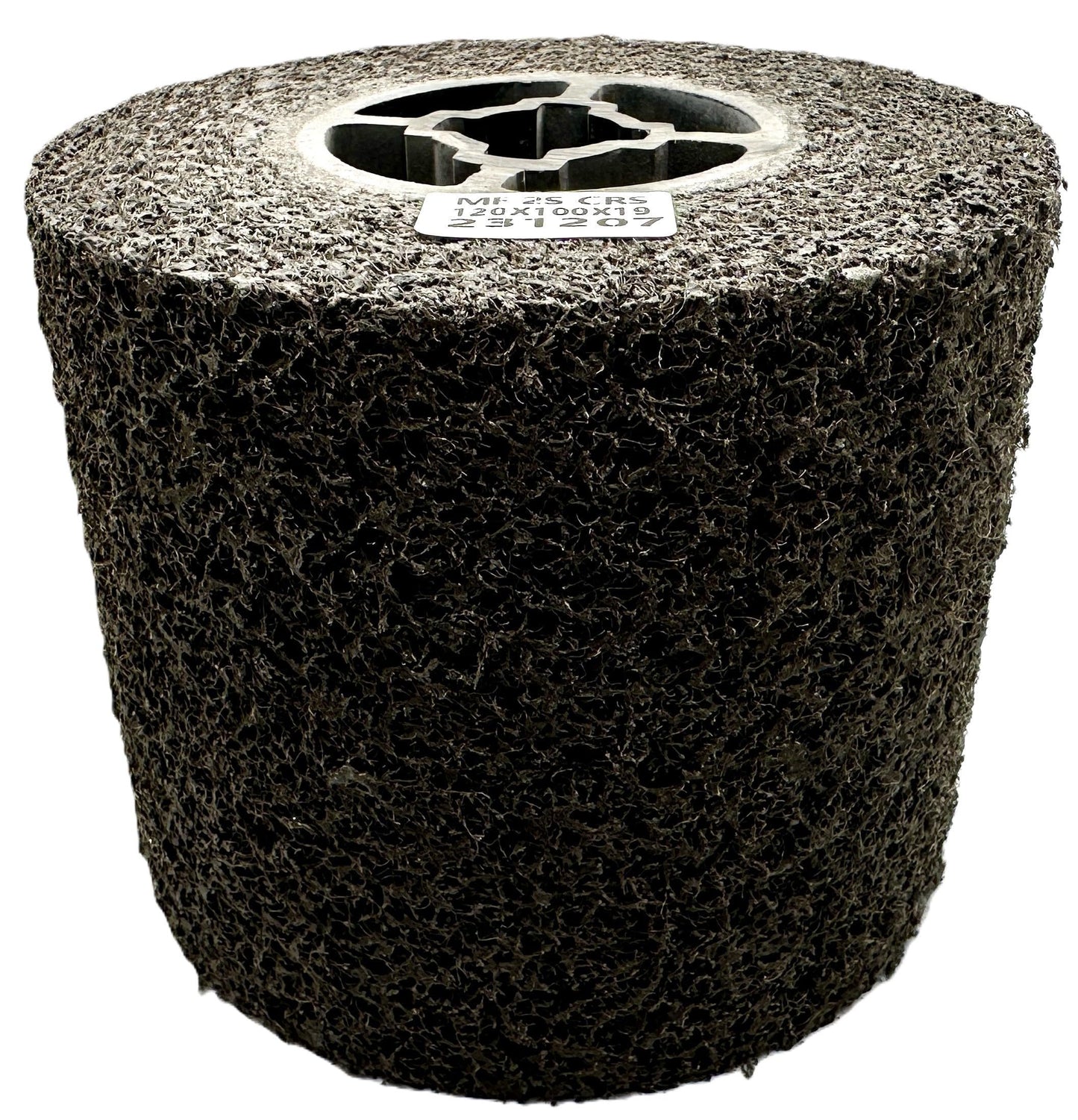 Pro-Graad Multi-Finishing Wheel 2S Coarse – 4.5” x 4” x 3/4” Quad Keyway (120x100x19mm) Silicon Carbide – for #3 Finish on Stainless Steel - Finishing Convolute Burnishing Abrasive Drawing Wheel Drum
