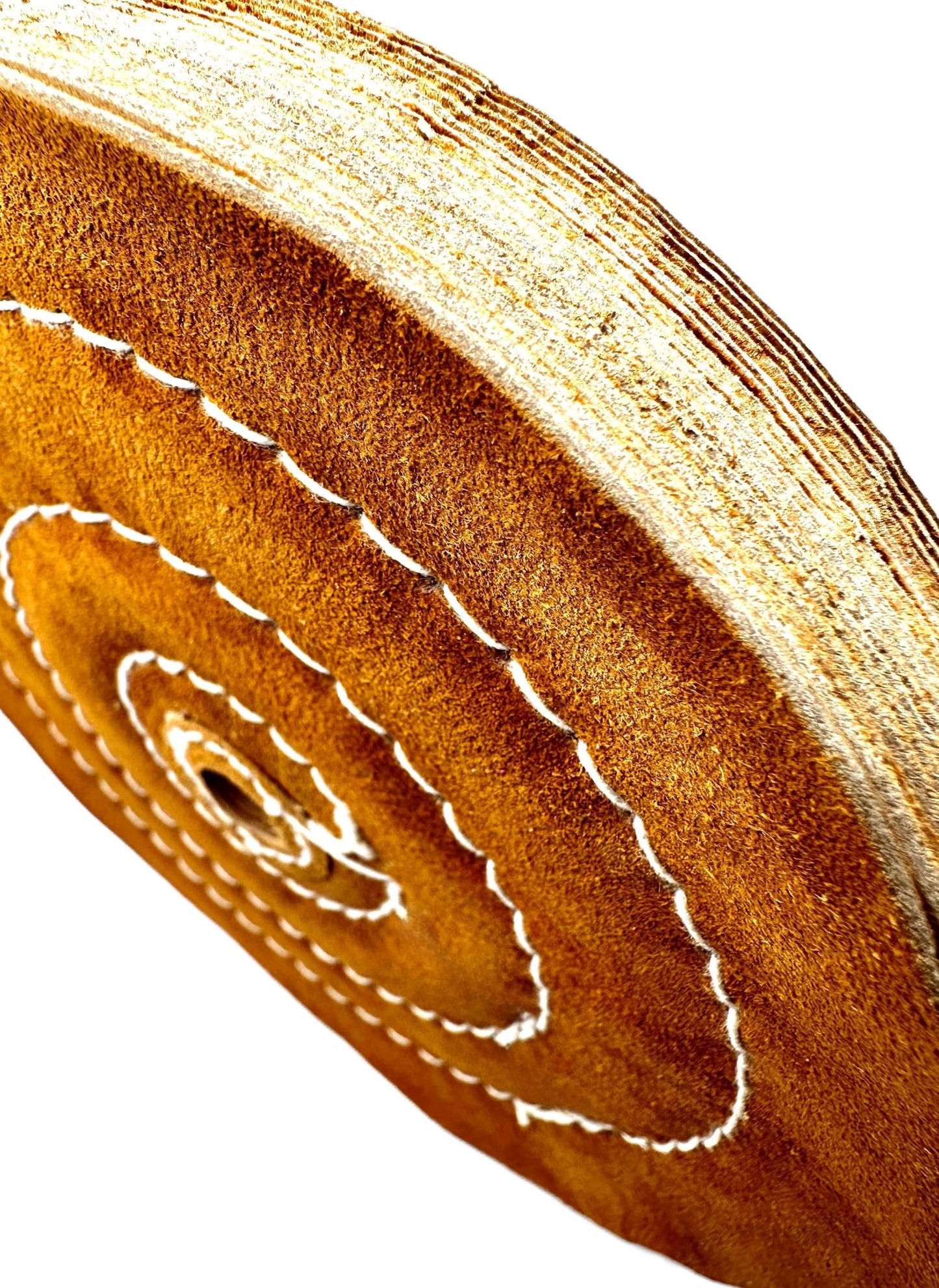 Pro-Graad 1 Pack 8” x 5/8" Arbor 18 Ply Chamois Leather Buffing Polishing Wheel - Leather Center, Long Lasting, Ideal for Final Finish on Gold, Silver, Soft Metals with Rouge for Mirror Finish
