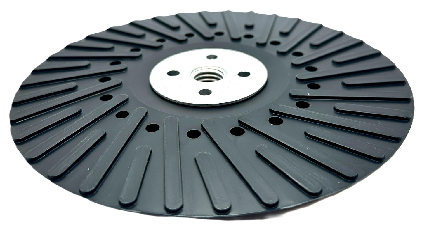 Pro-Graad 7” Angle Grinder Ribbed Rigid Backing Pad for Resin Fiber Discs, 7 inch x 5/8-11 Sanding Disc Backer Pad for Grinding, Sanding, Stripping on Metal, Wood, 7/8" Arbor - Grinder Attachment