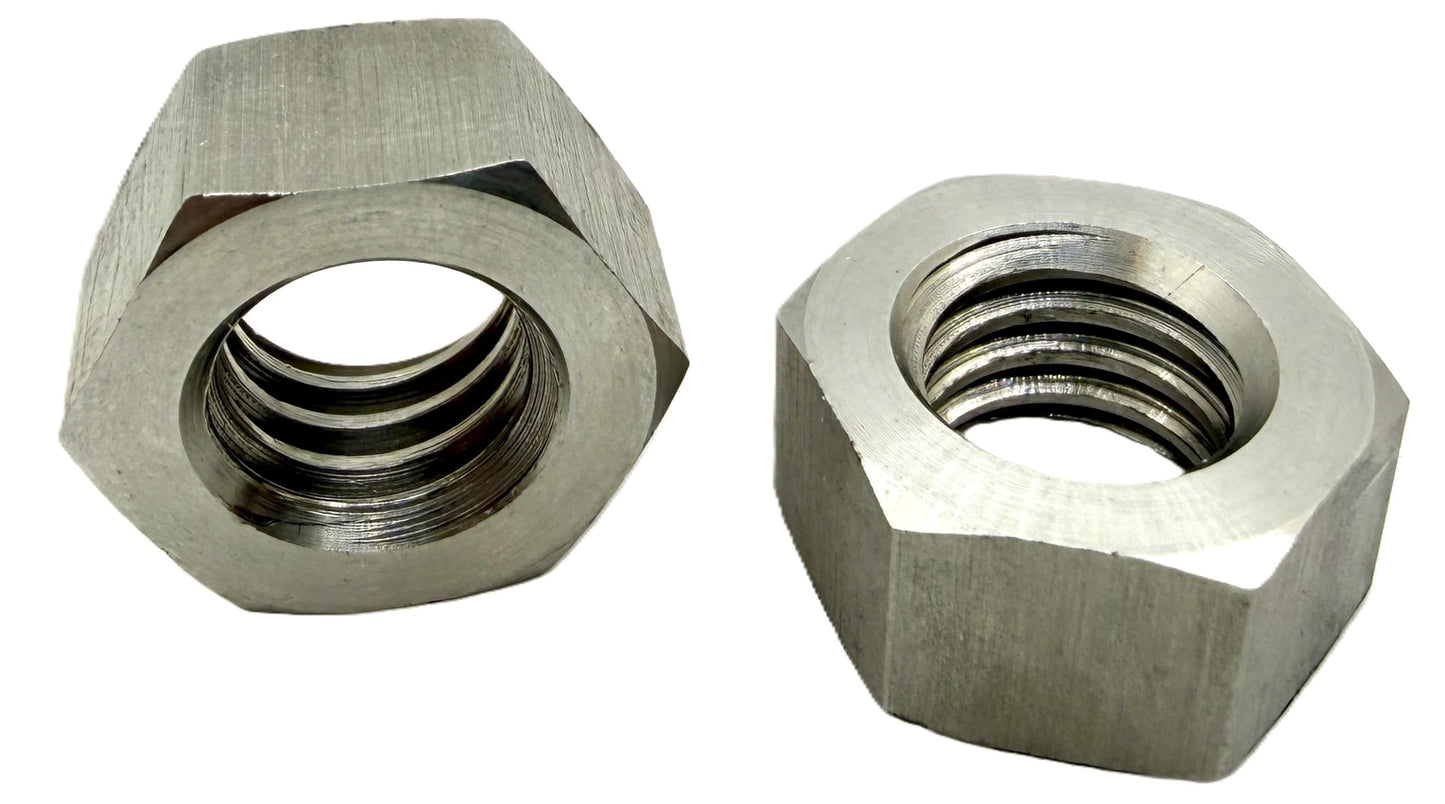 Pro-Graad 1/2-12 BSW Left Hand (Reverse) Thread, 304 Stainless Steel Hex Nut – Pack of 2