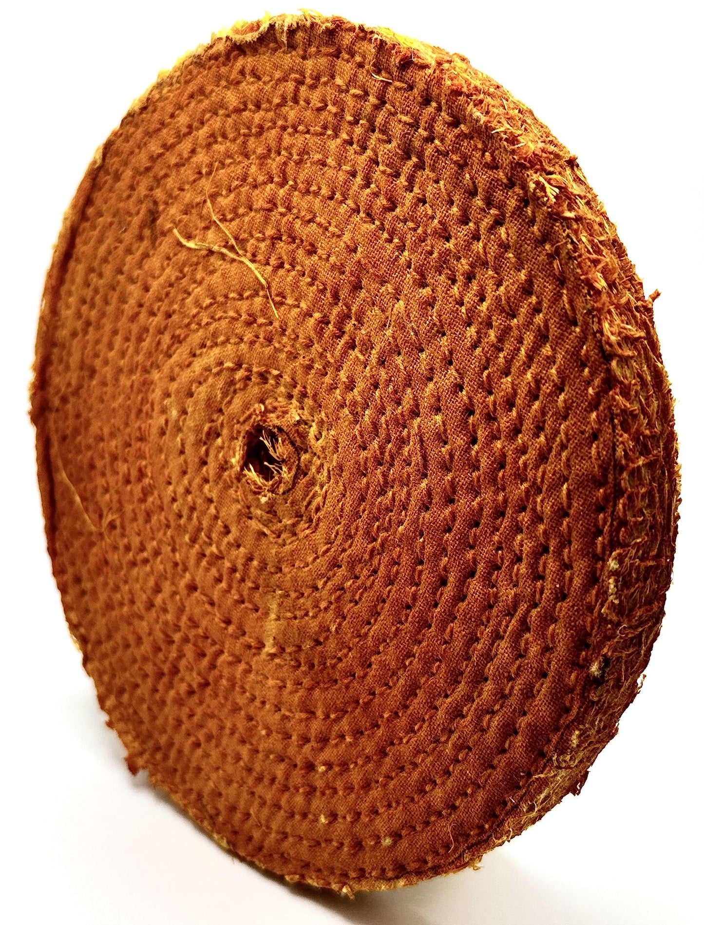 Pro-Graad 8" Orange Dip Treated Hard Rigid Sisal Buffing Wheel – 5/8" Arbor Hole, 1/2" Thick, 1/4" Sewn – Heavy-Duty Cut Buffing & Polishing for Steel, Stainless Steel, & Ferrous Metals -2-Pack