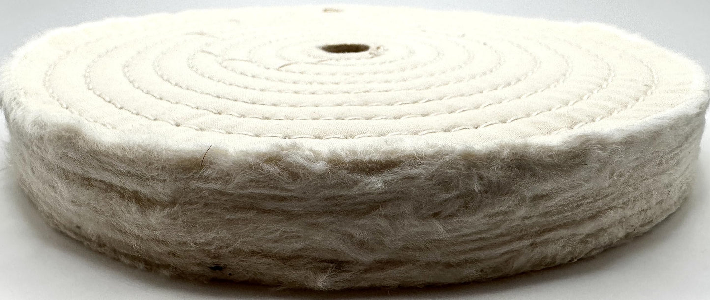 Pro-Graad 1 Pack 8” x 5/8” Arbor x 80 Ply Extra Thick Buffing Polishing Wheel - Fine Muslin Cotton | Designed for Bench Motor Grinder or Buffer with 5/8” Arbor | Pack of 1