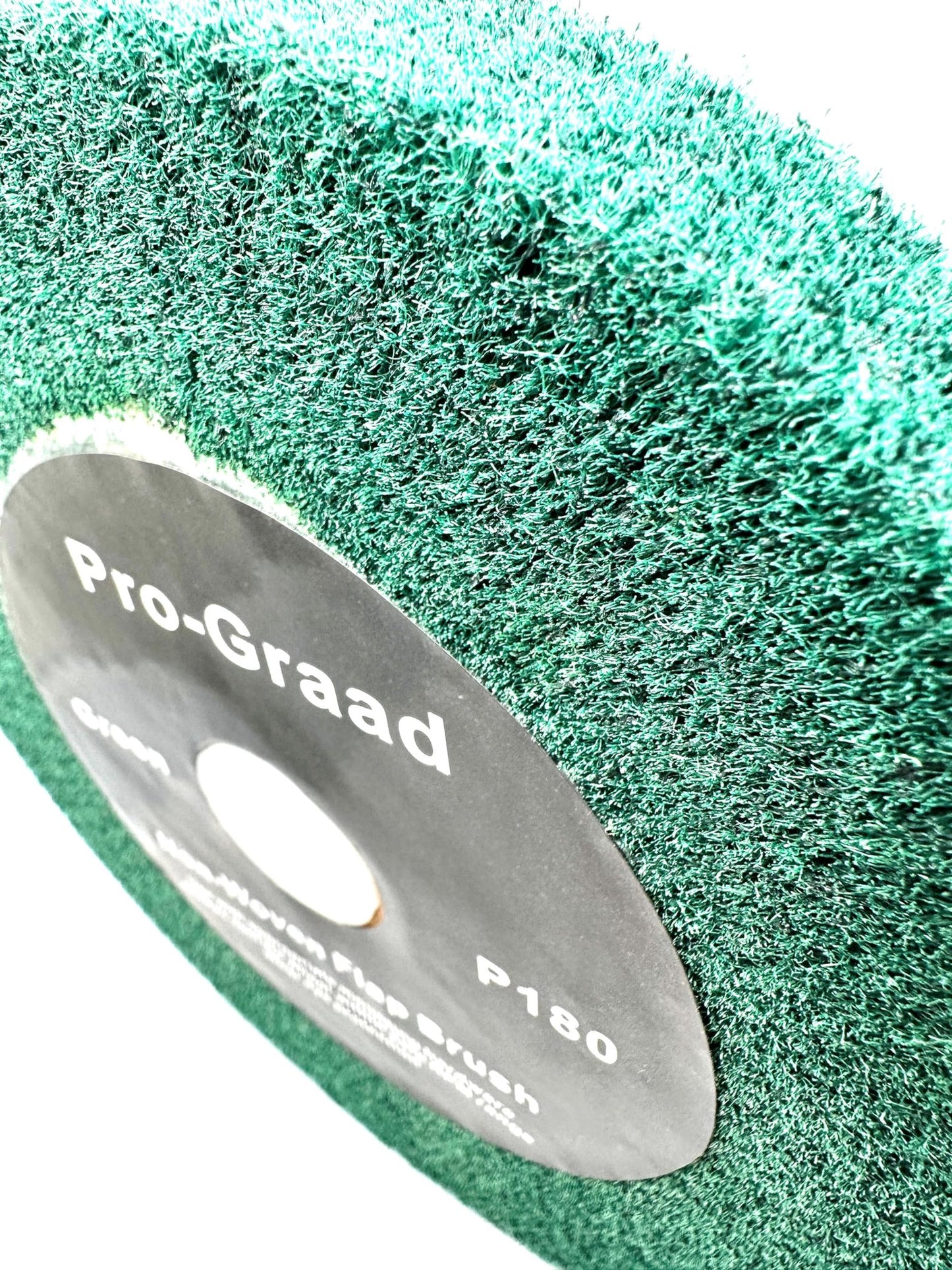 Pro-Graad 8” x 1” Green 180 Grit Non-Woven Bench Grinder Polishing Burnishing Satin Finishing Flap Brush Wheel for Aluminum Copper Metal Golf Club Refurbishing, Compatible for 1/2”, 5/8”, 3/4" Arbor