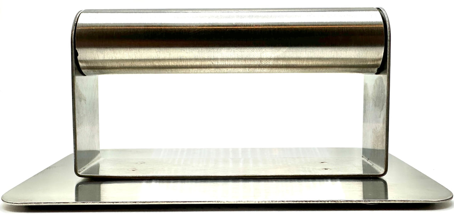 Pro-Graad 961 Heavy Duty Stainless Steel Pad Holder for use with 3-1/2” x 6” Non-Woven Scouring & Cleaning, Griddle Pads, Stainless Steel Handle, Hook and Loop Pad Holder, Pack of 1