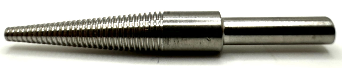 Pro-Graad WTR-2 Tapered Spindle Mandrel Threaded Mandrel Screw Thread - 1/4" Shank Cone Point, Taper & Goblet Buff Mandrels, 1 Pack
