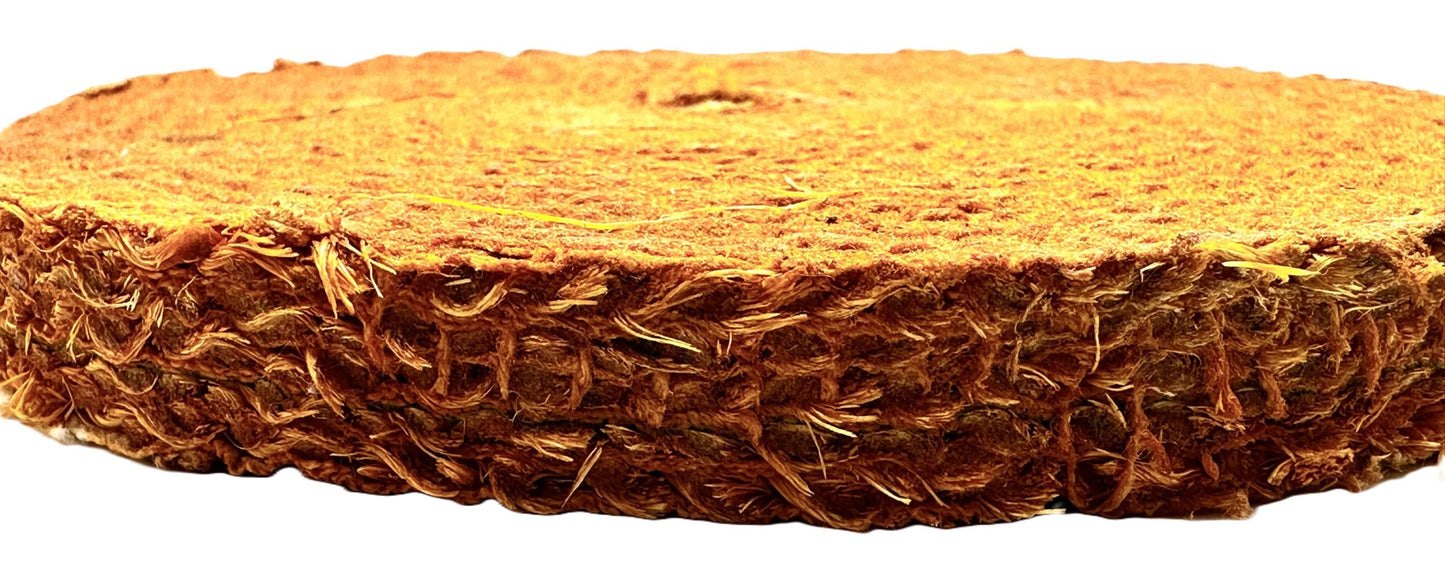 Pro-Graad 6" Orange Dip Treated Hard Rigid Sisal Buffing Wheel – 1/2" Arbor Hole, 1/2" Thick, 1/4" Sewn – Heavy-Duty Cut Buffing & Polishing for Steel, Stainless Steel, & Ferrous Metals -2-Pack