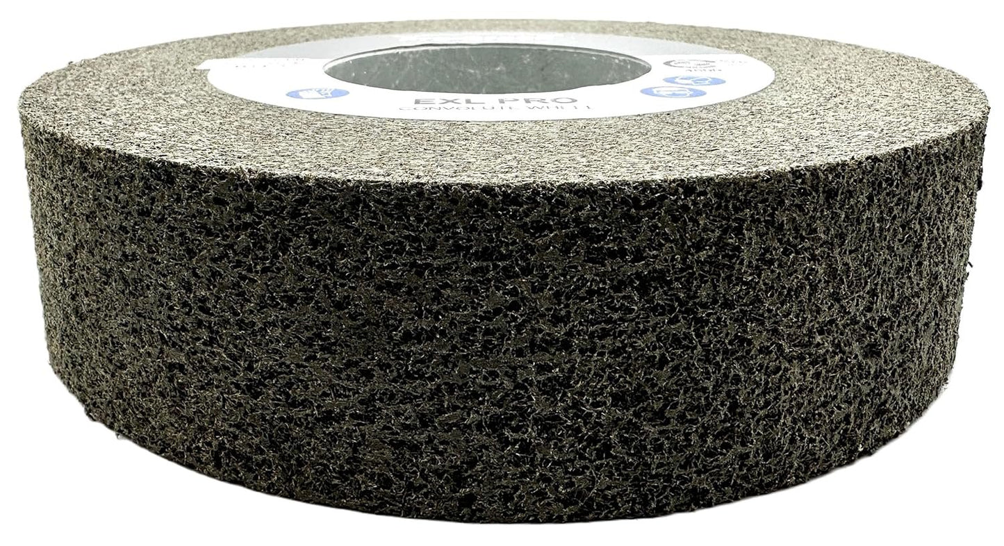Pro-Graad EXL PRO Deburring & Polishing Wheel 8"x2"x3" 9S Fine Silicon Carbide | Professional Convolute Wheel for Metal Deburring, Finishing & Polishing – 94909 – 1 Pack