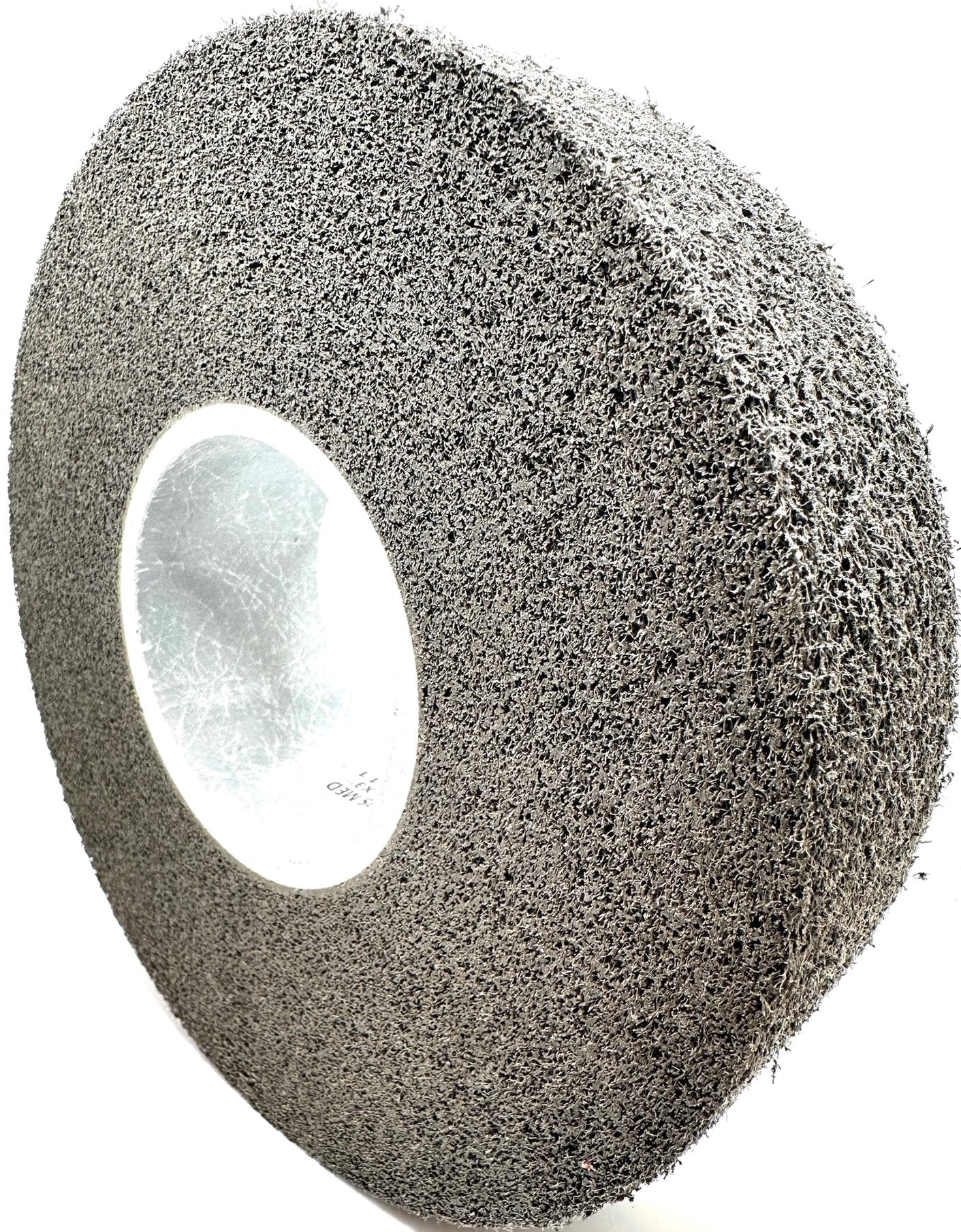 Pro-Graad Multi-Finishing Wheel – 8” x 2” x 3” 2S Medium Grit Silicon Carbide - Stainless Steel Finishing Convolute Wheel – for #4 Finish - 1 Pack