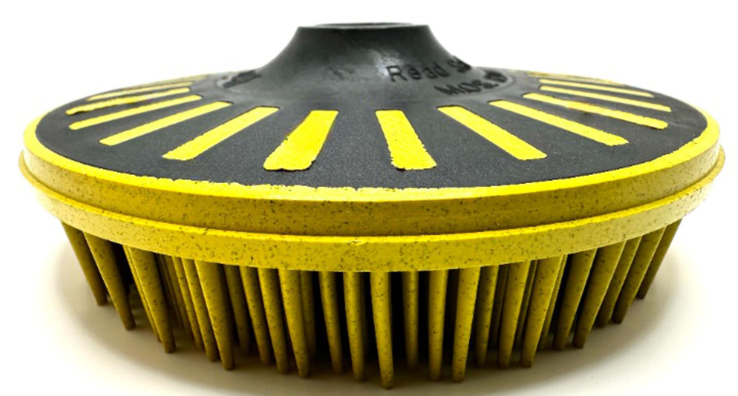 Pro-Graad 4-1/2” x 5/8”-11 80 Grit Yellow Bristle Disc | Ceramic-Aluminum Oxide Abrasive Bristle Disc with 5/8”-11 Fast Change Hub | Remove Coatings Paint Rust Contaminants Weld Burn | Pack of 1