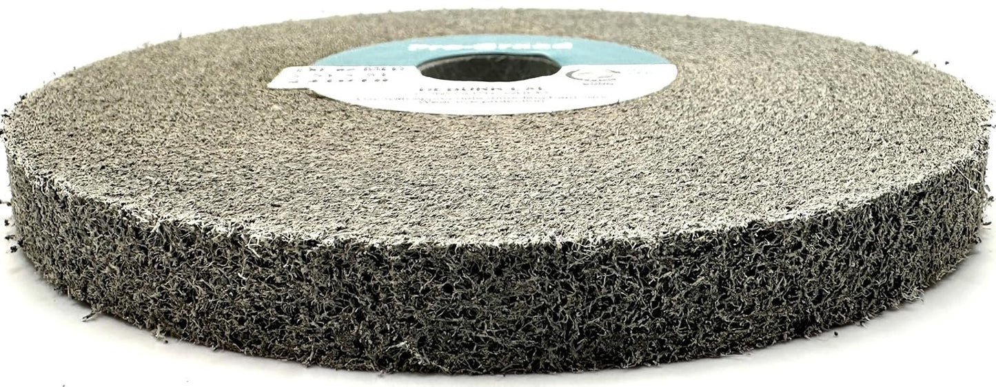 Pro-Graad EXL Deburring Wheel - 6" x 1/2" x 1" 8S Medium - Silicon Carbide - Metal Deburring, Finishing and Polishing Wheel - Convolute - 1 Pack