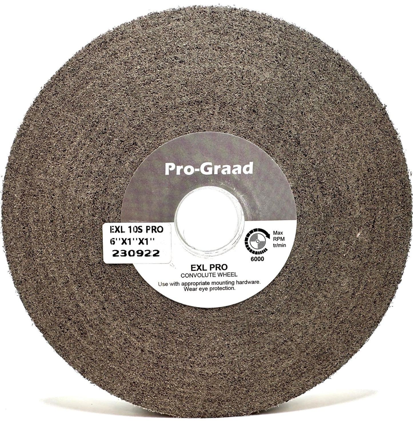 Pro-Graad EXL PRO Convolute Deburring Polishing Wheel - 6" x 1" x 1" 10S Fine Silicon Carbide - Professional Grade - Metal Deburring, Finishing and Polishing Wheel - 94917 - 1 Pack