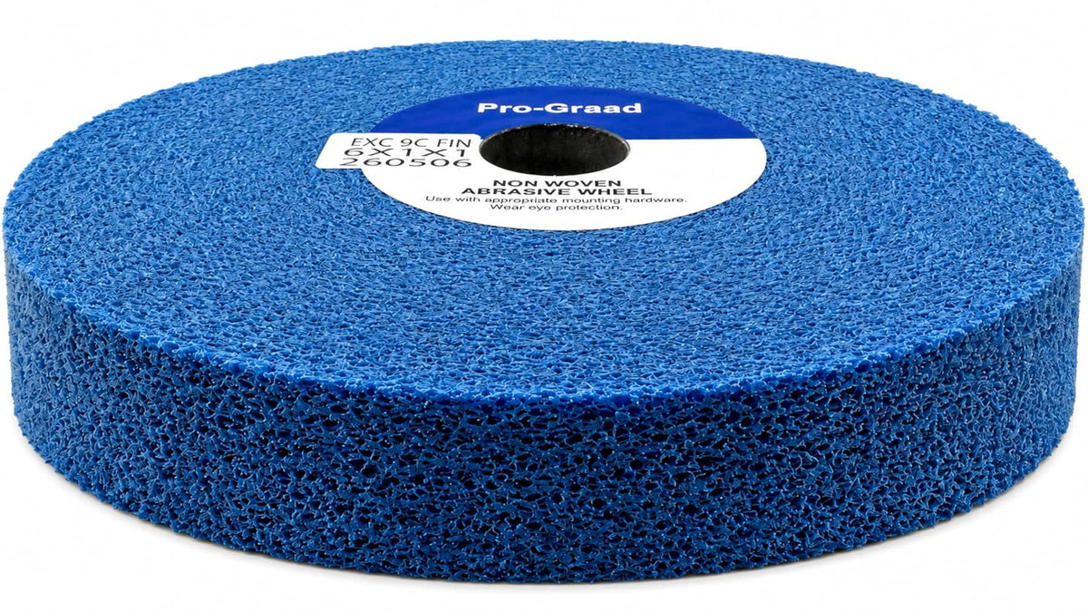 Pro-Graad EXC 6" x 1" x 1" 9C Fine Ceramic Deburring Finishing Wheel, 11248