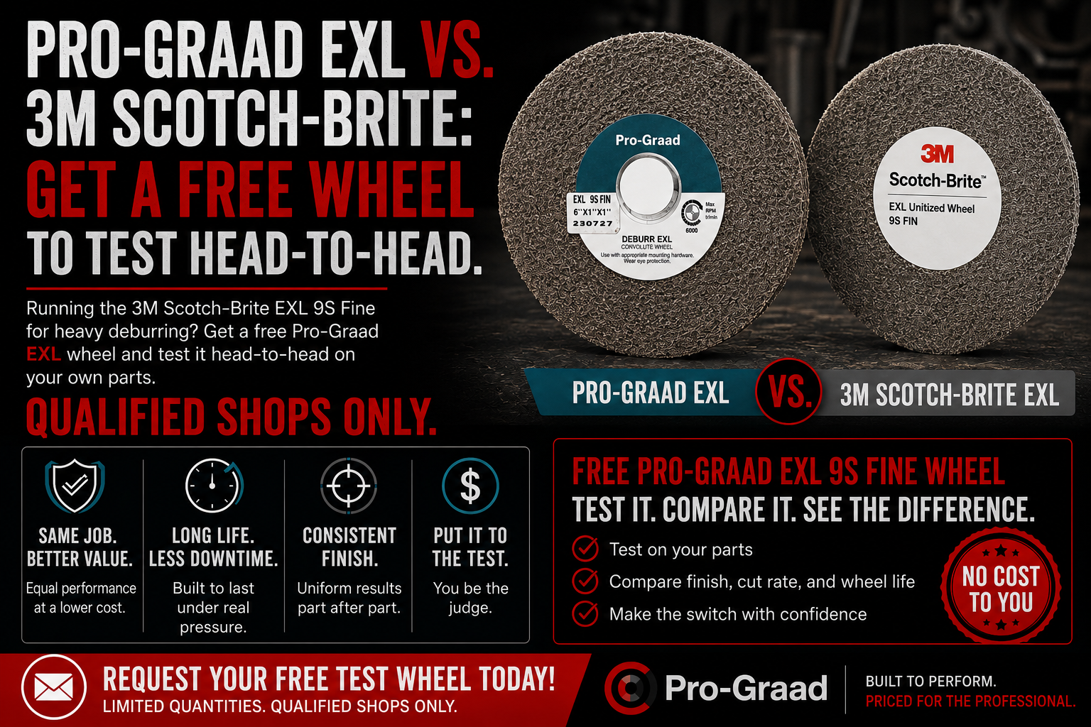 Pro-Graad EXL vs. 3M Scotch-Brite: Get a Free Wheel to Test Head-to-Head
