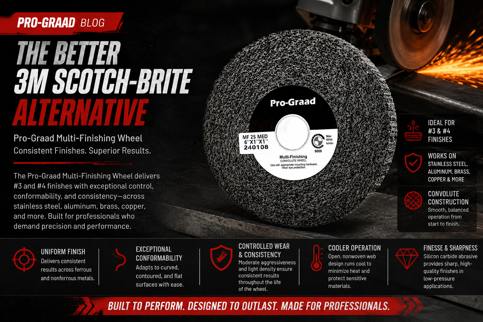3M Scotch-Brite Multi-Finishing Wheels vs. Pro-Graad: Same Results, Half the Cost