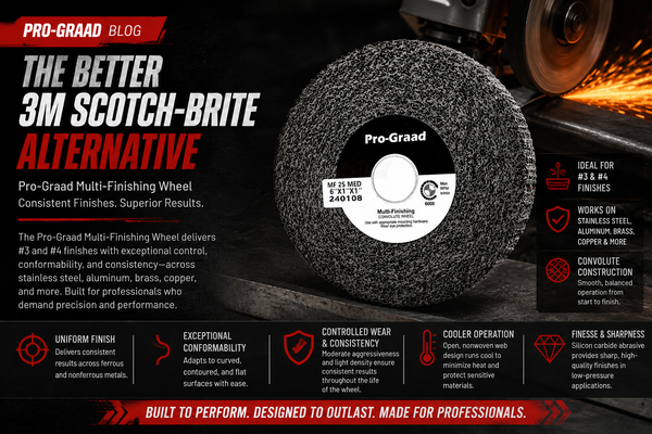 3M Scotch-Brite Multi-Finishing Wheels vs. Pro-Graad: Same Results, Half the Cost