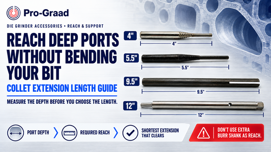 Reaching Deep Ports Without Bending Your Die Grinder Bit: The Collet Extension Length Guide