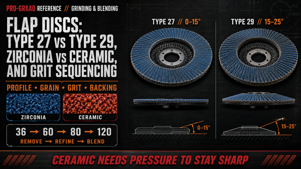Flap Discs: Type 27 vs Type 29, Zirconia vs Ceramic, and Grit Sequencing
