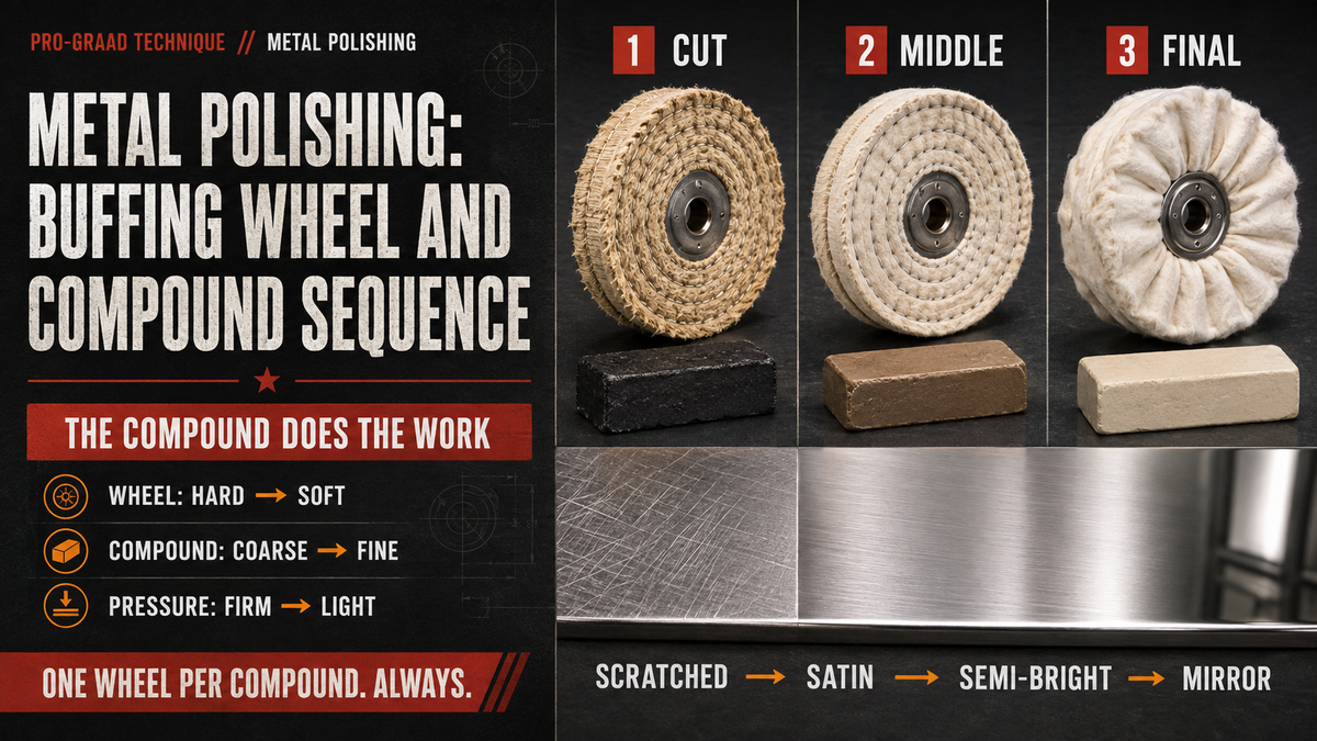Metal Polishing: Buffing Wheel and Compound Sequence
