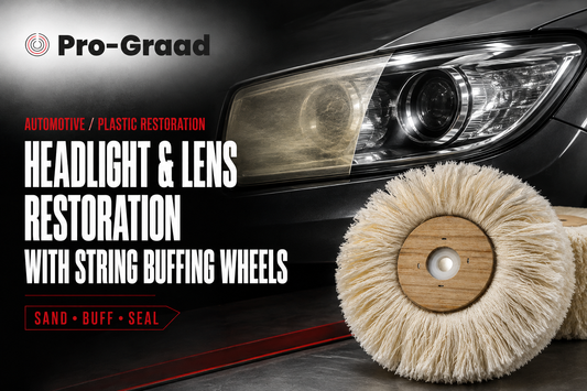 Headlight & Lens Restoration With String Buffing Wheels