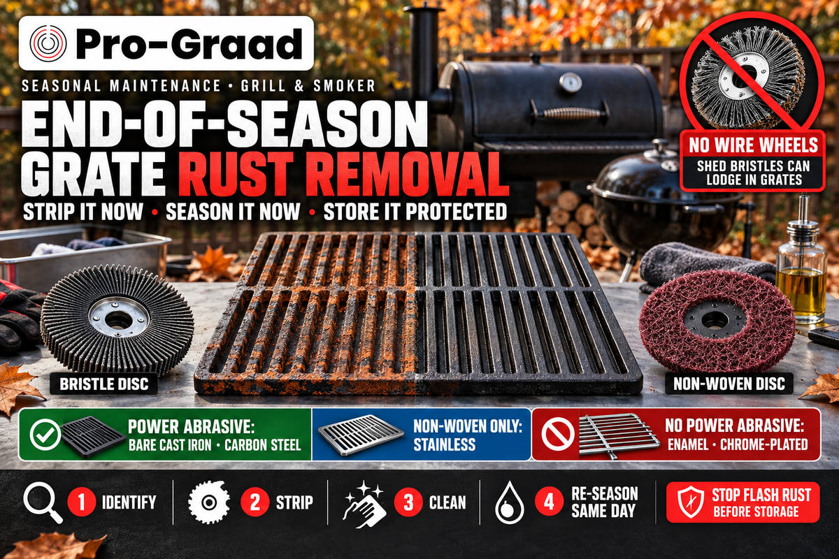 End-of-Season Grill & Smoker Grate Rust Removal