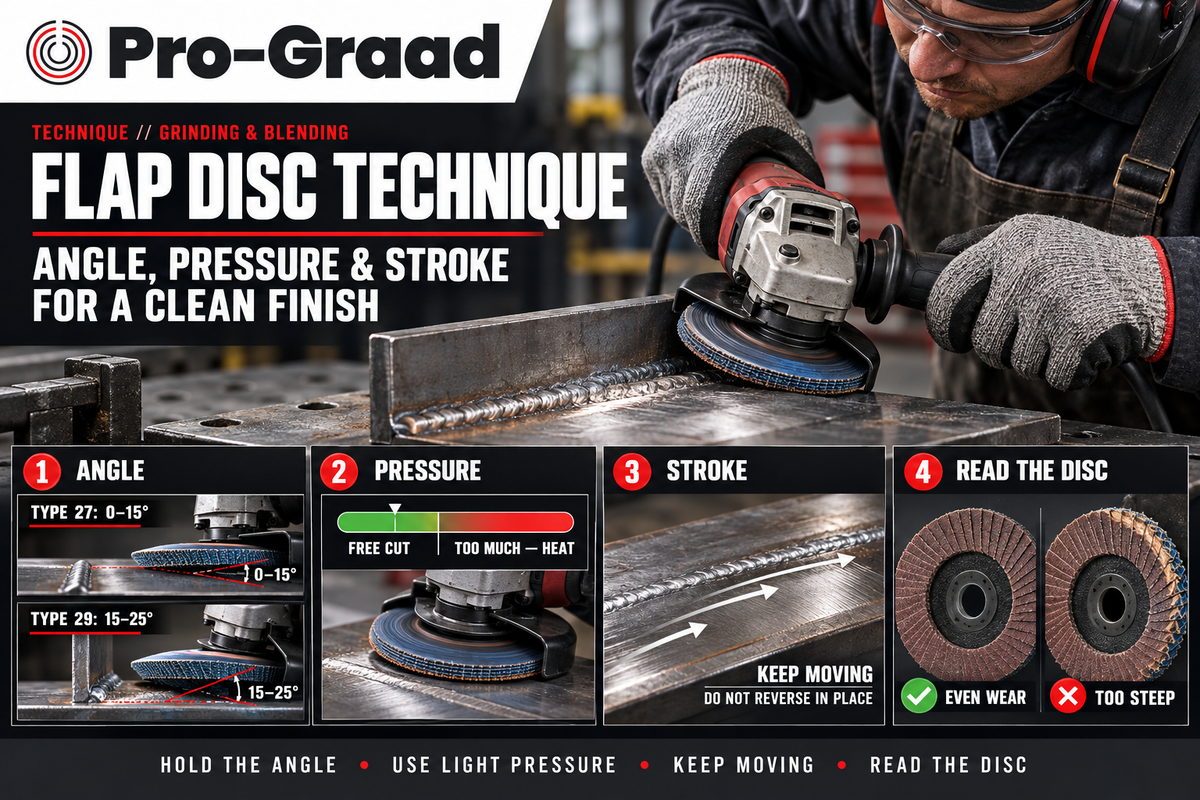 Flap Disc Technique: Angle, Pressure, and Stroke for a Clean Finish
