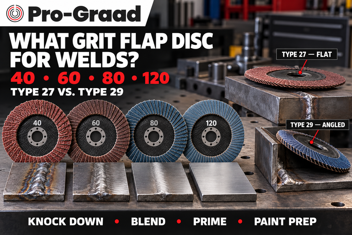 What Grit Flap Disc for Welds? 40, 60, 80 or 120 (and Type 27 vs 29)