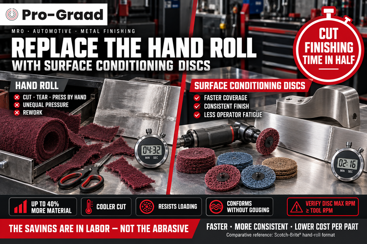 Replace Your Scotch-Brite Roll with Surface Conditioning Discs and Cut Finishing Time in Half