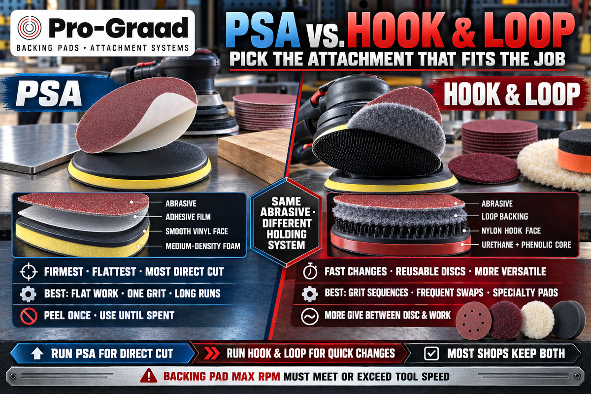 PSA vs. Hook & Loop Sanding Discs: Pick the Attachment That Fits the Job