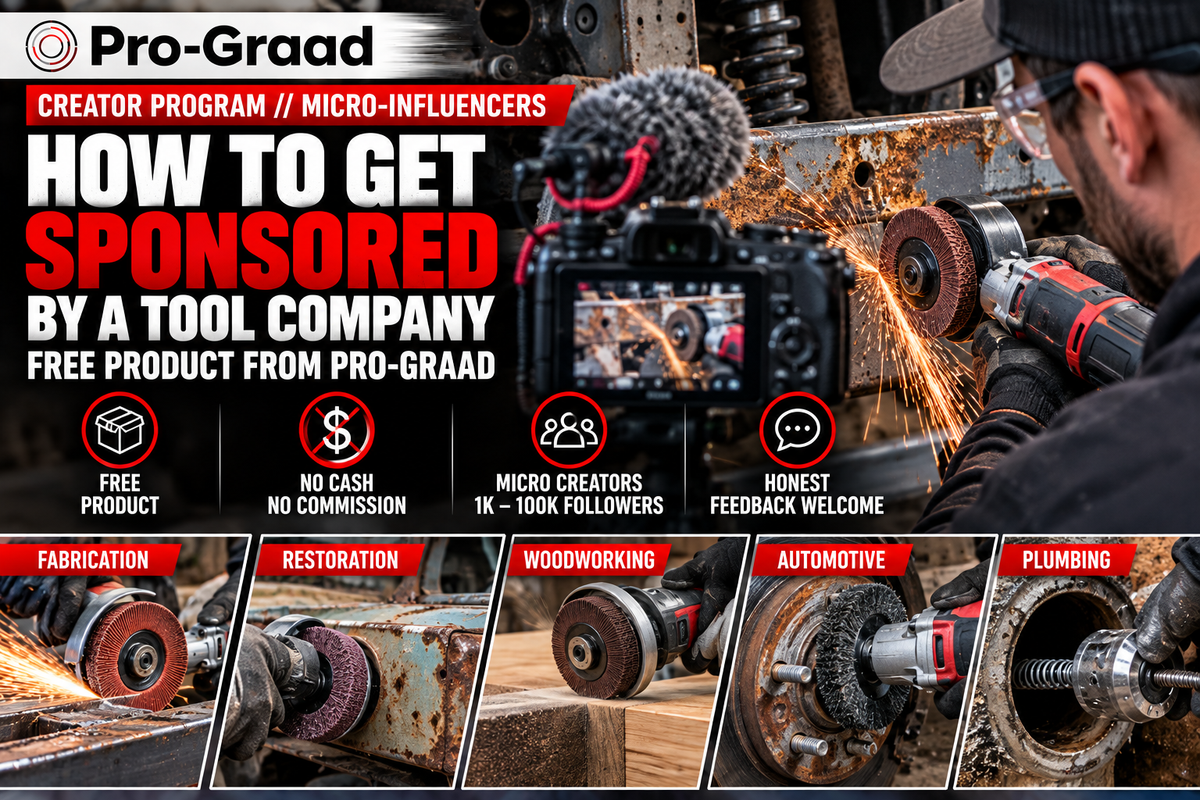 How to Get Sponsored by a Tool Company: Free Product From Pro-Graad