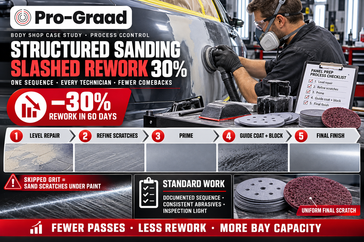 A Body Shop Switched to a Structured Sanding Sequence and Slashed Rework by 30 Percent