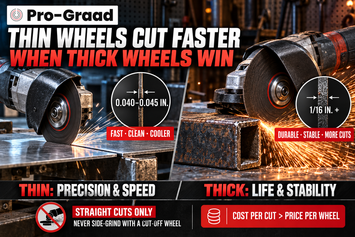 Thin Wheels Cut Faster - but Here Is When Thick Cut-Off Wheels Actually Win