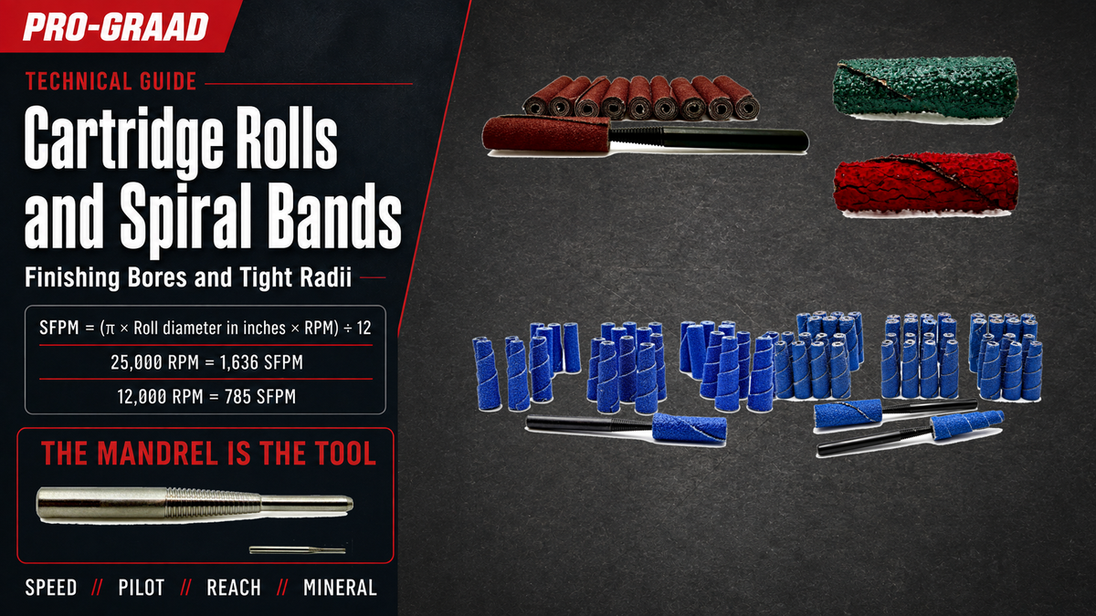 Cartridge Rolls and Spiral Bands: Finishing Bores and Tight Radii