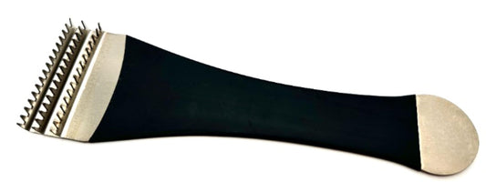 Pro-Graad All Metal Buff Rake | Stainless Steel Buffing Polishing Wheel Rake 9” L, 2-5/8” W, Rubberized Handle, for Removing & Cleaning Compound Residual and Metal from Buffing & Polishing Wheels