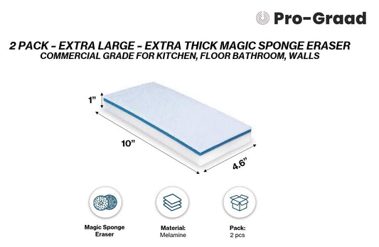 Magic Mopper Eraser 4.5" x 10" x 1" Mop Floor Cleaning Utility Pads Durable Melamine Erasing Sponges Commercial Grade Floor Grout Tile Baseboard Walls Compare to Magic Eraser – Doodlebug Pad
