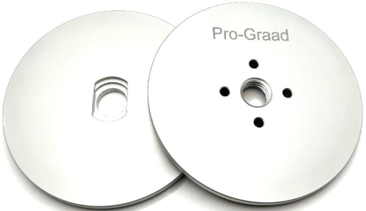 Pro-Graad 3” Aluminum Insertable Safety Flange for Airway Buffing & Polishing Wheels without Center Plates, Self-Tightening Flanges, for use with 5/8”-11 threaded tools and 3” Center Airway Buffs
