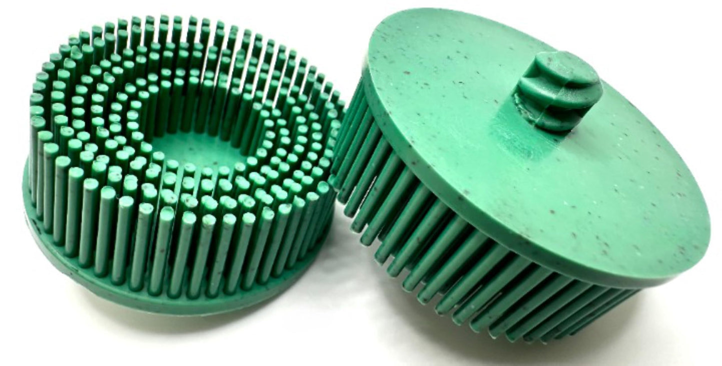 SuperGrindz 10 Pack 2" 50 Grit Green R-Type Bristle Discs - Premium Ceramic-Aluminum Oxide Abrasive | Quick Change Roll Lock | Compatible with Roloc Holders | High-Performance Green Bristle Discs