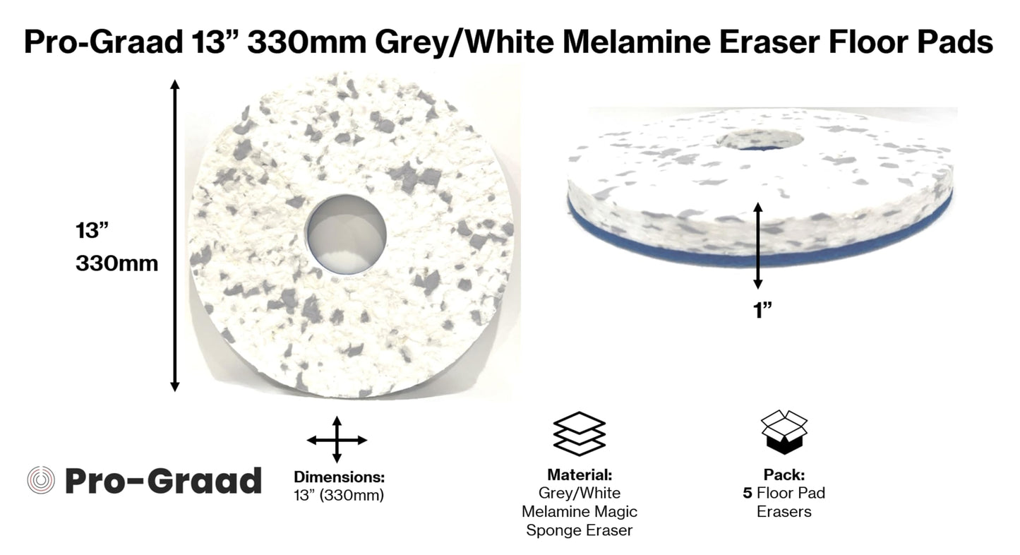 Pro-Graad Grey/White Melamine Eraser Floor Pad