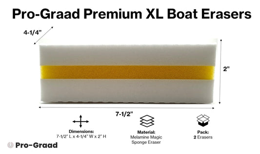 Premium XL Boat Erasers Magic Sponge Erasers Removes Marks Scuffs Grime & Dirt | Clean Fiberglass Gelcoat Vinyl Plastic Hull