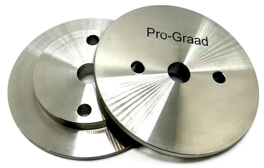 Pro-Graad PG-356 3” x 5/8” Heavy Duty Stainless Reducer Flanges for Wheels with 3” Hole, Reduce Arbor to 5/8”, for use with Airway Buffs, Pro-Graad & 3M Scotch Brite Convolute Deburring Wheels, 1 Pair