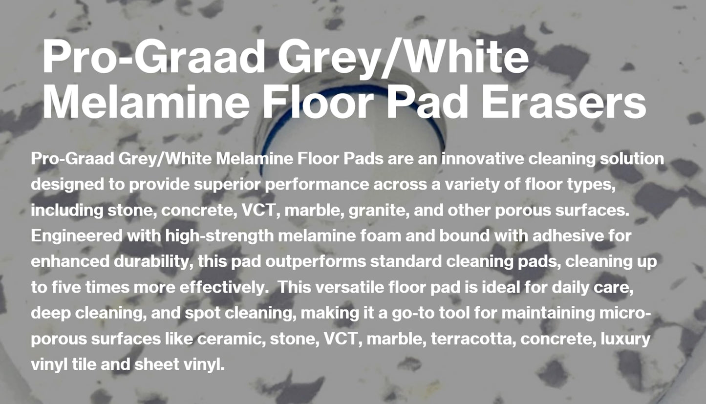 Pro-Graad Grey/White Melamine Eraser Floor Pad