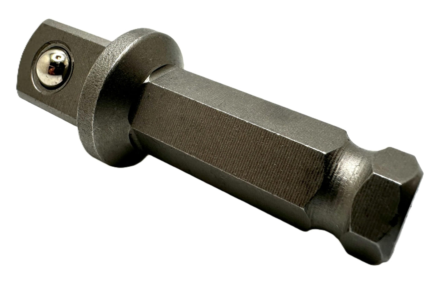 Pro-Graad 7/16 Hex to 1/2 Square Socket Adapter Drive Converter, Impact Driver Bit, Spring Ball Retainer, 2” Extension, 7/16” to 1/2” Impact Adapter, Works with 7/16 Impact Driver & 1/2 Electric Drill